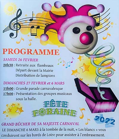 Programme du carnaval de Jargeau